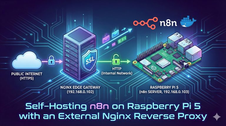 Self-Hosting n8n on Raspberry Pi 5 with an External Nginx Reverse Proxy