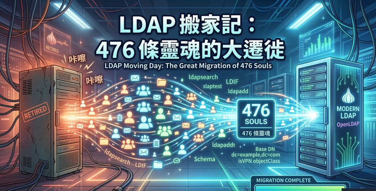 LDAP 搬家記：476 條靈魂的大遷徙